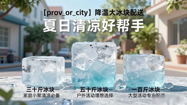 肥西降温大冰块配送_海鲜排档降温解决方案_高温天气大冰块配送